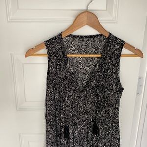 Black dress with white dot pattern. Perfect for professional/church events.